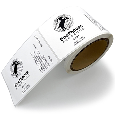 Этикетки с логотипом матовые